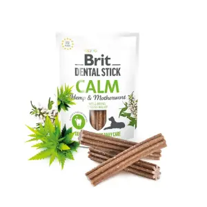 Brit Care Dental Stick Calm Ağız Bakımı İçin Kenevirli Köpek Ödül Maması 250 Gr - Brit Care