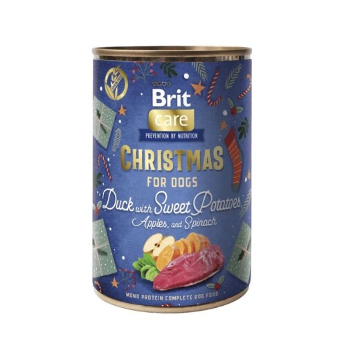 Brit Care Dog Christmas Ördek Eti ve Tatlı Patatesli Yetişkin Köpek Konservesi 400 Gr - 1