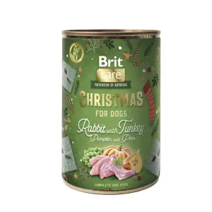 Brit Care Dog Christmas Tavşan Eti ve Hindi Eti Aromalı Yetişkin Köpek Konservesi 400 Gr - Brit Care