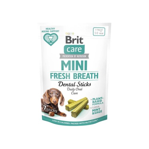 Brit Care Günlük Ağız Bakımı ve Ferah Nefesi Destekleyen Mini Irk Köpek Ödül Maması 120 Gr - 1