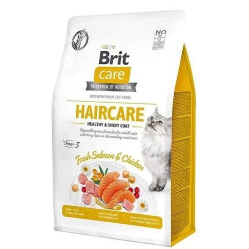 Brit Care Haircare Hipoalerjenik Deri ve Tüy Sağlığı için Tahılsız Yetişkin Kedi Maması 2 kg - 1