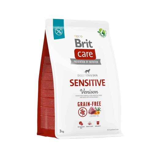 Brit Care Sensitive Digestion & Skin Geyikli ve Patatesli Tahılsız Yetişkin Köpek Maması 3 kg - 1