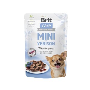 Brit Care Sos İçinde Fileto Et Parçalı Geyikli Mini Irk Yetişkin Köpek Konservesi 85 Gr - Brit Care