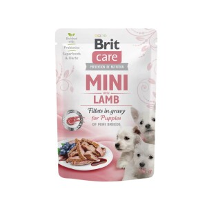 Brit Care Sos İçinde Fileto Et Parçalı Kuzulu Mini Irk Yavru Köpek Konservesi 85 Gr - Brit Care