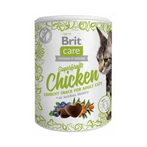 Brit Care Superfruits Glutensiz Tavuklu ve Yaban Mersinli Kıtır Kedi Ödül Maması 100 gr - Brit Care