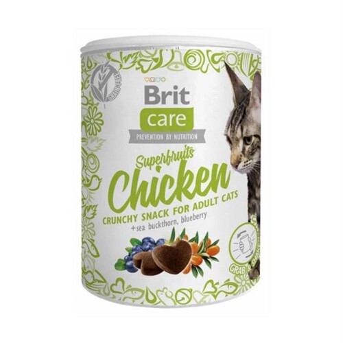 Brit Care Superfruits Glutensiz Tavuklu ve Yaban Mersinli Kıtır Kedi Ödül Maması 100 gr - 1