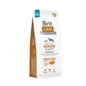 Brit Care Tahılsız Somonlu Hassas Deri Yapısına Sahip Yaşlı Köpek Maması 12 kg - Brit Care