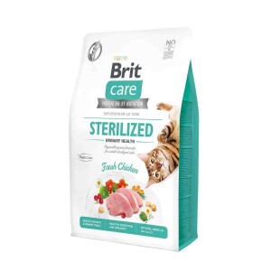 Brit Care Tahılsız Tavuk Etli Kısırlaştırılmış Üriner Destekli Yetişkin Kedi Maması 2 kg - Brit Care