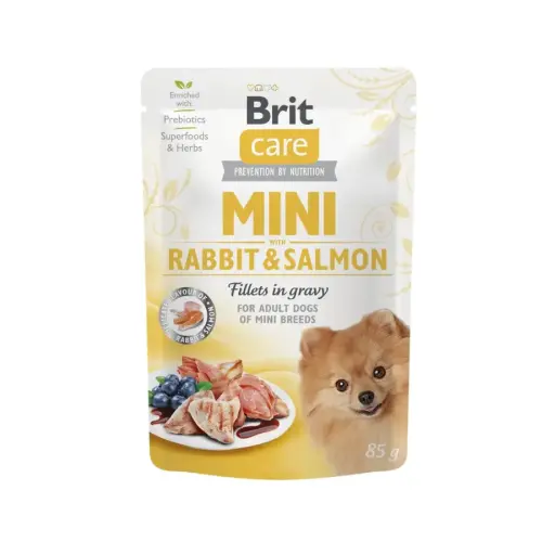 Brit Care Tavşan ve Somonlu Mini Irk Köpek Konservesi 85 Gr - 1