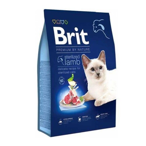 Brit Premium Kuzu Etli Kısırlaştırılmış Yetişkin Kedi Maması 8 kg - 1