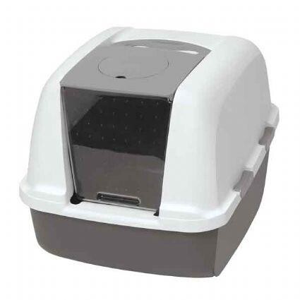 Catit Cabrio Karbon Filtreli Kapalı Kedi Tuvaleti Gri - 1