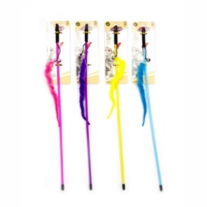 Catlife Peluş Zilli Kedi Oltası Oyuncağı Karışık Renk - Catlife