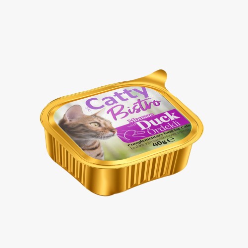 Catty Bistro Mousse Ördekli Yetişkin Kedi Konservesi 40 Gr - 1