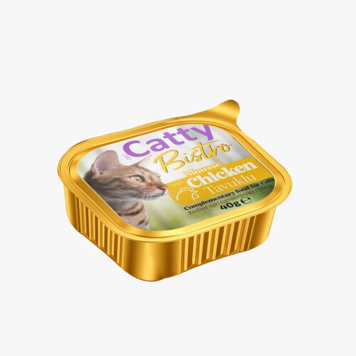 Catty Bistro Mousse Tavuklu Yetişkin Kedi Konservesi 40 Gr - 1