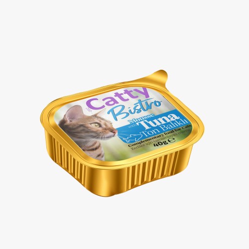 Catty Bistro Mousse Ton Balıklı Yetişkin Kedi Konservesi 40 Gr - 1