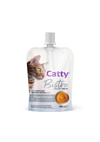 Catty Bistro Ördekli ve Balkabaklı Yetişkin Kedi Krema Ödülü 100 Gr - 1