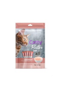 Catty Bistro Somonlu Yetişkin Kedi Krema Ödülü 5 x 14 Gr - Catty