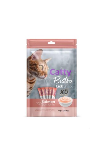 Catty Bistro Somonlu Yetişkin Kedi Krema Ödülü 5 x 14 Gr - 1