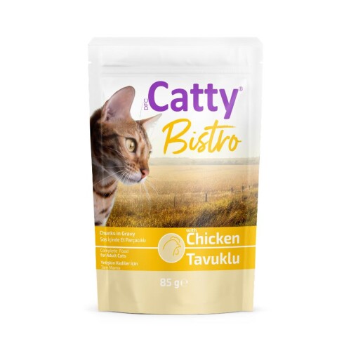 Catty Bistro Sos İçinde Tavuklu Yetişkin Kedi Konservesi 85 Gr - 1