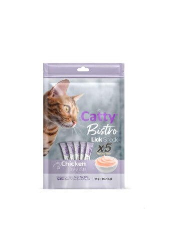 Catty Bistro Tavuklu Kısır Kedi Krema Ödülü 5 x 14 Gr - 1
