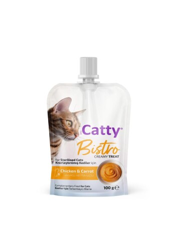 Catty Bistro Tavuklu ve Havuçlu Kısır Kedi Krema Ödülü 100 Gr - 1