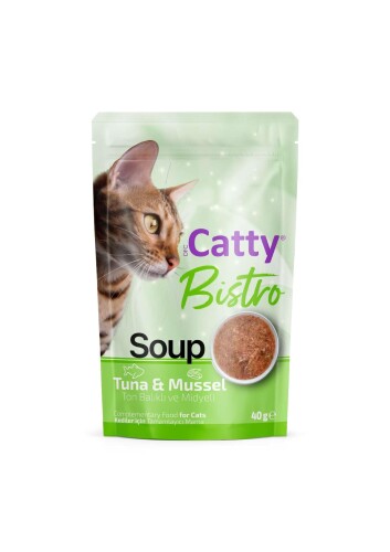 Catty Bistro Ton Balıklı ve Midyeli Kedi Çorbası 40 Gr - 1