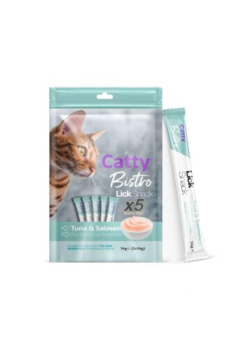 Catty Bistro Ton Balıklı ve Somonlu Yetişkin Kedi Krema Ödülü 5 x 14 Gr - 2