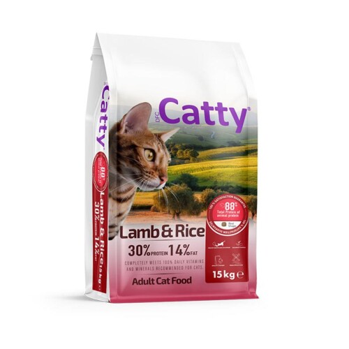 Catty Kuzulu ve Pirinçli Yetişkin Kedi Maması 15 Kg - 1