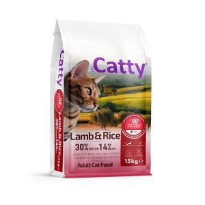 Catty Kuzulu ve Pirinçli Yetişkin Kedi Maması 15 Kg - Catty