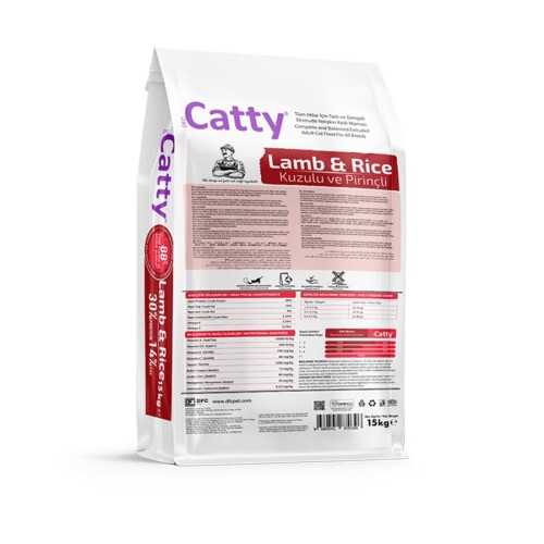 Catty Kuzulu ve Pirinçli Yetişkin Kedi Maması 15 Kg - 2