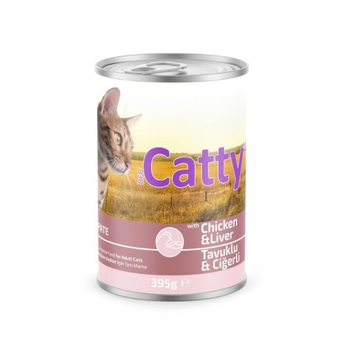 Catty Pate Tavuklu Ciğerli Kedi Konservesi 395 Gr - 1