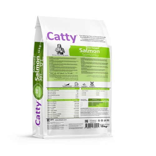 Catty Somonlu Kısırlaştırılmış Yetişkin Kedi Maması 1,5 Kg - 2