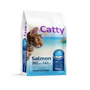 Catty Somonlu Yetişkin Kedi Maması 15 Kg - Catty