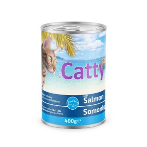 Catty Sos İçinde Somon Balık Etli Kedi Konservesi 400 Gr - Catty