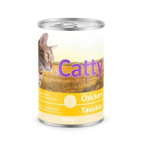 Catty Sos İçinde Tavuk Etli Kedi Konservesi 400 Gr - 1