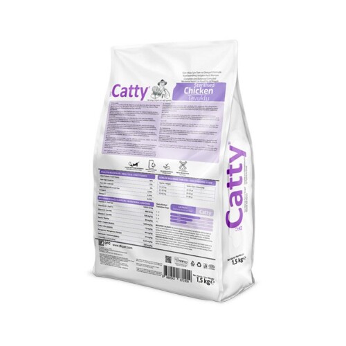 Catty Tavuklu Kısırlaştırılmış Yetişkin Kedi Maması 1,5 Kg - 2