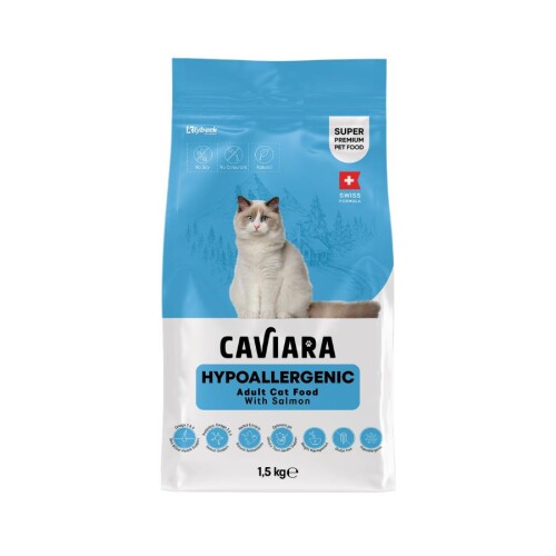 Caviara Hipoalerjenik Somonlu Yetişkin Kedi Maması 1,5 Kg - 1