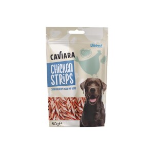 Caviara Kurutulmuş Tavuk Şerit Köpek Ödül Maması 80 Gr - Caviara