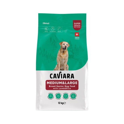 Caviara Kuzu Etli ve Pirinçli Orta ve Büyük Irk Yaşlı Köpek Maması 12 Kg - 1