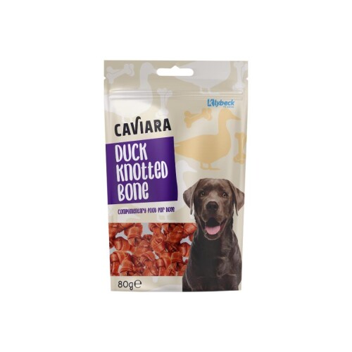 Caviara Ördek Etli Düğümlü Köpek Çiğneme Kemiği 80 Gr - 1