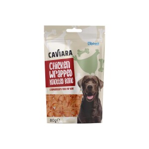 Caviara Tavuk Etli Düğümlü Köpek Çiğneme Kemiği 80 Gr - Caviara