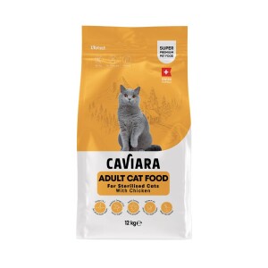 Caviara Tavuklu Kısırlaştırılmış Yetişkin Kedi Maması 12 Kg - Caviara
