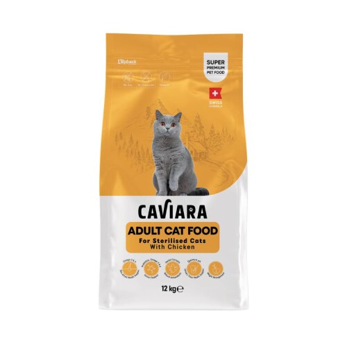 Caviara Tavuklu Kısırlaştırılmış Yetişkin Kedi Maması 12 Kg - 1