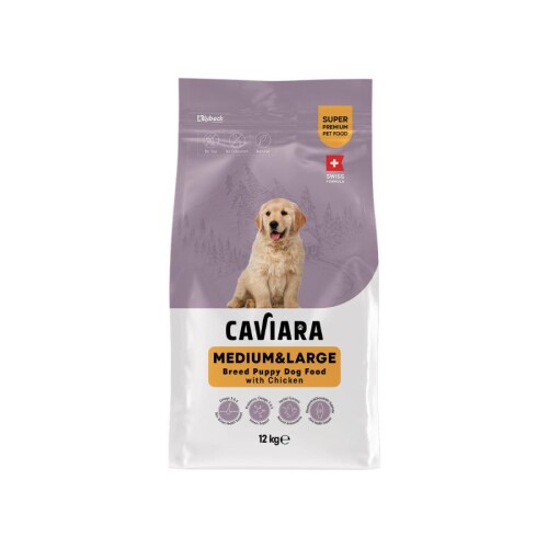 Caviara Tavuklu Orta ve Büyük Irk Yavru Köpek Maması 12 Kg - 1