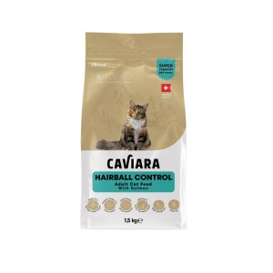 Caviara Tüy Yumağı Kontrolü(Hairball) Destekli Somonlu Yetişkin Kedi Maması 1,5 Kg - Caviara