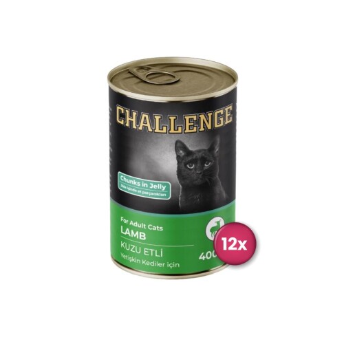 Challenge Kuzu Etli Yetişkin Kedi Konservesi 400 Gr X 12 Adet - 1