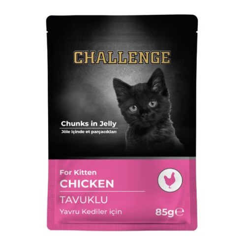 Challenge Pouch Tavuklu Yavru Kedi Konservesi 85 gr - 1