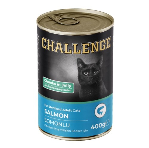 Challenge Somonlu Kısırlaştırılmış Yetişkin Kedi Konservesi 400 Gr - 1