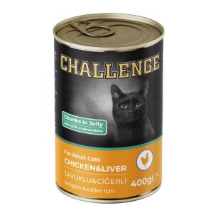 Challenge Tavuk ve Ciğerli Yetişkin Kedi Konservesi 400 Gr - Challenge