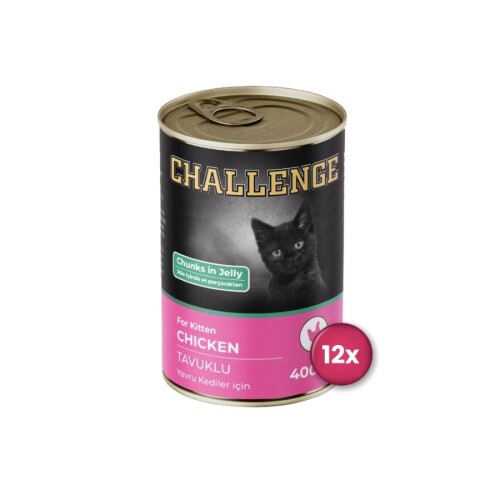 Challenge Tavuklu Yavru Kedi Konservesi 400 Gr X 12 Adet - 1